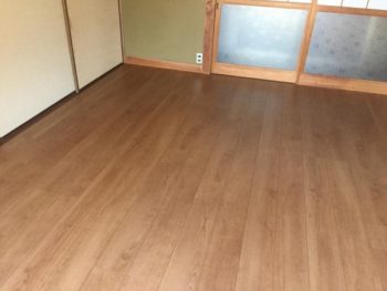 施工事例　畳からフローリングへの床リフォーム工事