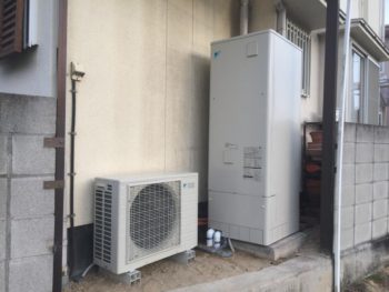 施工事例　エコキュート設置リフォーム工事