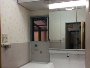洗面化粧台取替工事事例